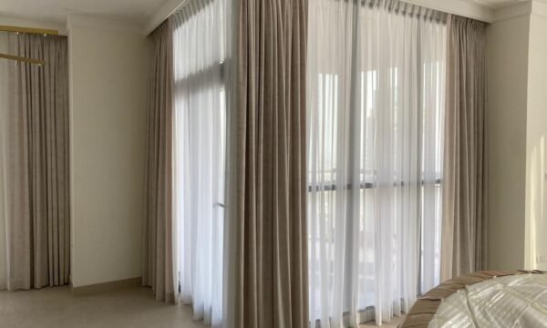 elegant curtains installed